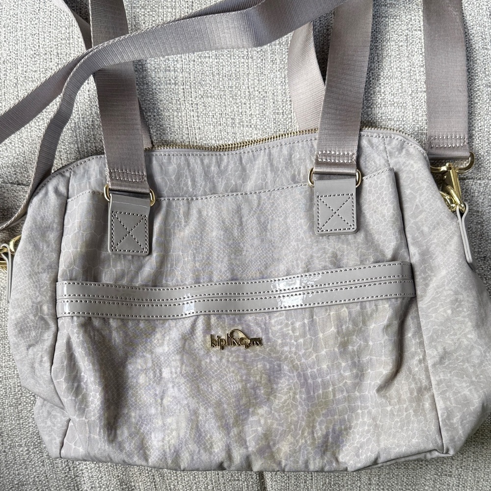 Kipling Textured Gray Baby Bag\ Crossbody